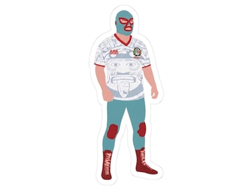 Nacho Libre Mexican Wrestler glossy kiss-cut stickers  , Lucha Libre Graphic Tee, Mexico Size 3Inx3in