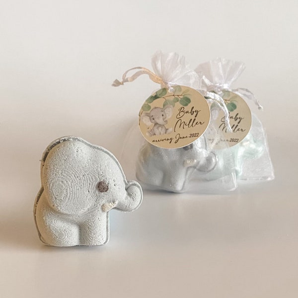 Baby Elephant Bath Bomb Favors, Jungle Safari Themed Baby Shower Favors, Elephant Baby Shower Favors, Top Baby Shower Themes, Elephant Bath