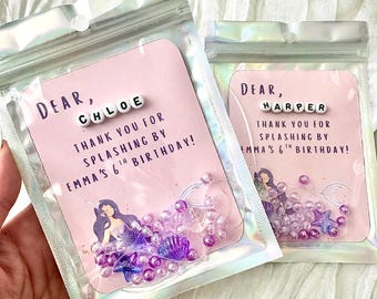 Personalized Mermaid Bracelet Kit Party Favor, DIY Bracelet Making for Kids, Mermaid Birthday Party Favor, Personalized Craft Kit, Ages 6+