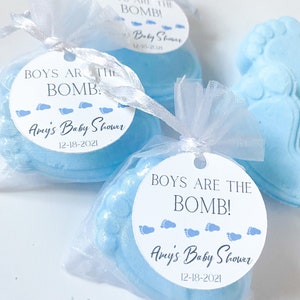 Baby Shower Foot Bath Bomb Favors, Pink Baby Shower Favors, Blue Baby Shower Favors, Girls are the Bomb, Boys are the Bomb 画像 1