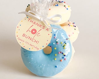 Thanks a Hole Bunch Birthday Favors, Donut Bath Bomb Favors, Girl Birthday Favors, Baby Shower Favors, Baby Brunch Favors