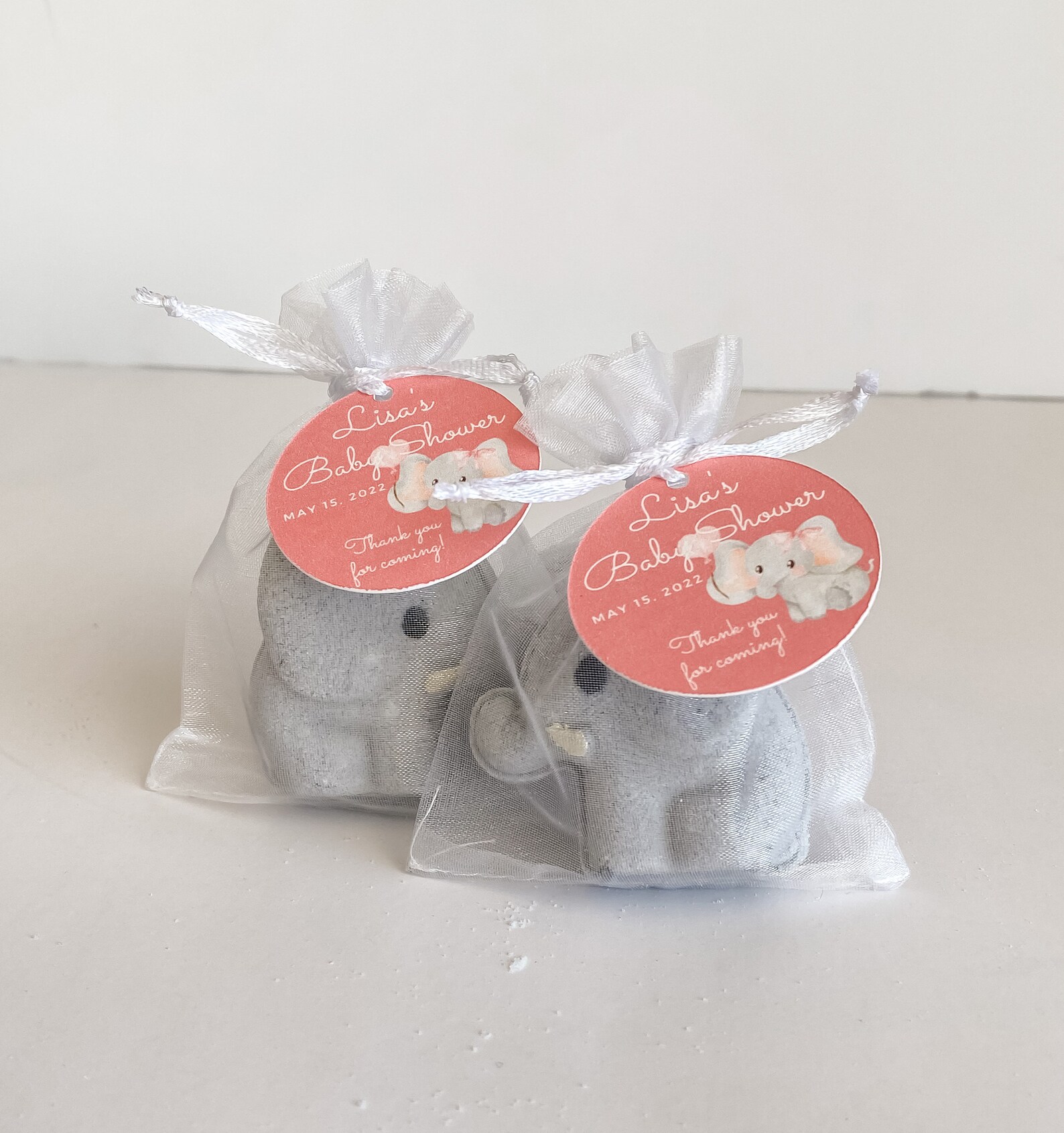 Girl Baby Elephant Bath Bomb Favors Jungle Safari Themed Baby Etsy