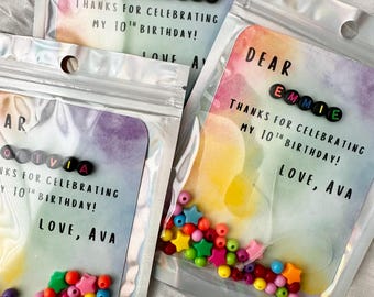 Personalized Bracelet Kit Party Favor, DIY Bracelet Making Kit for Kids, Birthday Party Activity, Personalized Craft Kit, Ages 6+