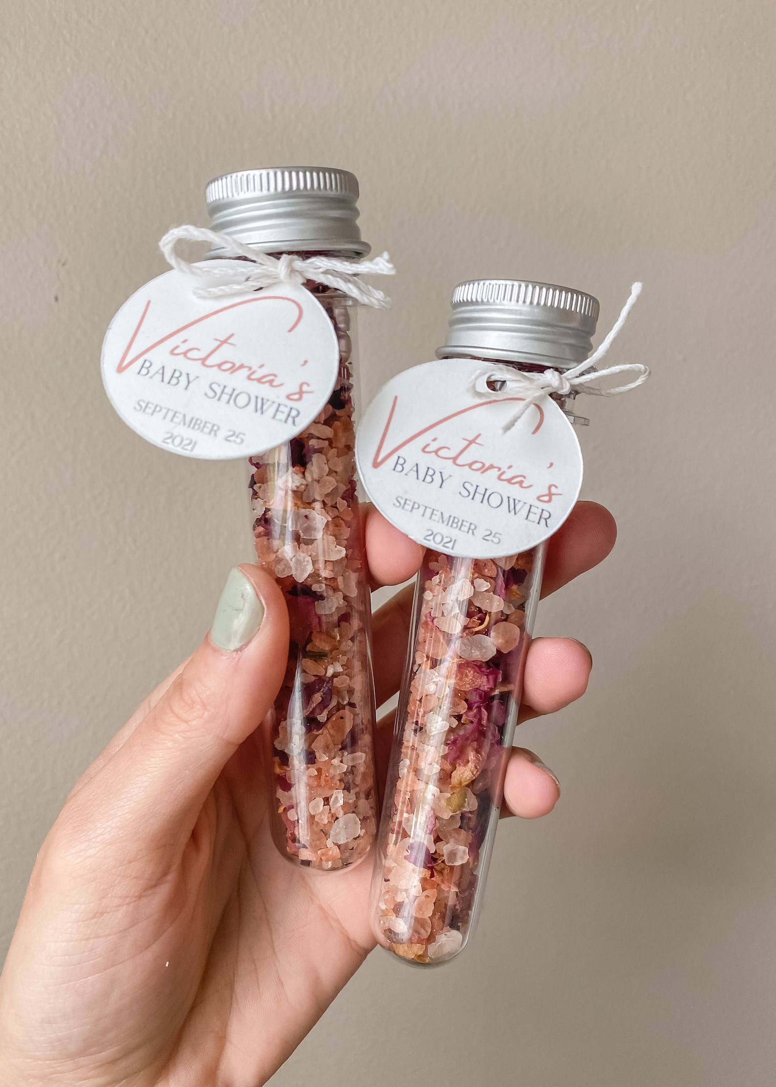 Baby Shower Bath Salt Favors From My Shower to Yours Etsy