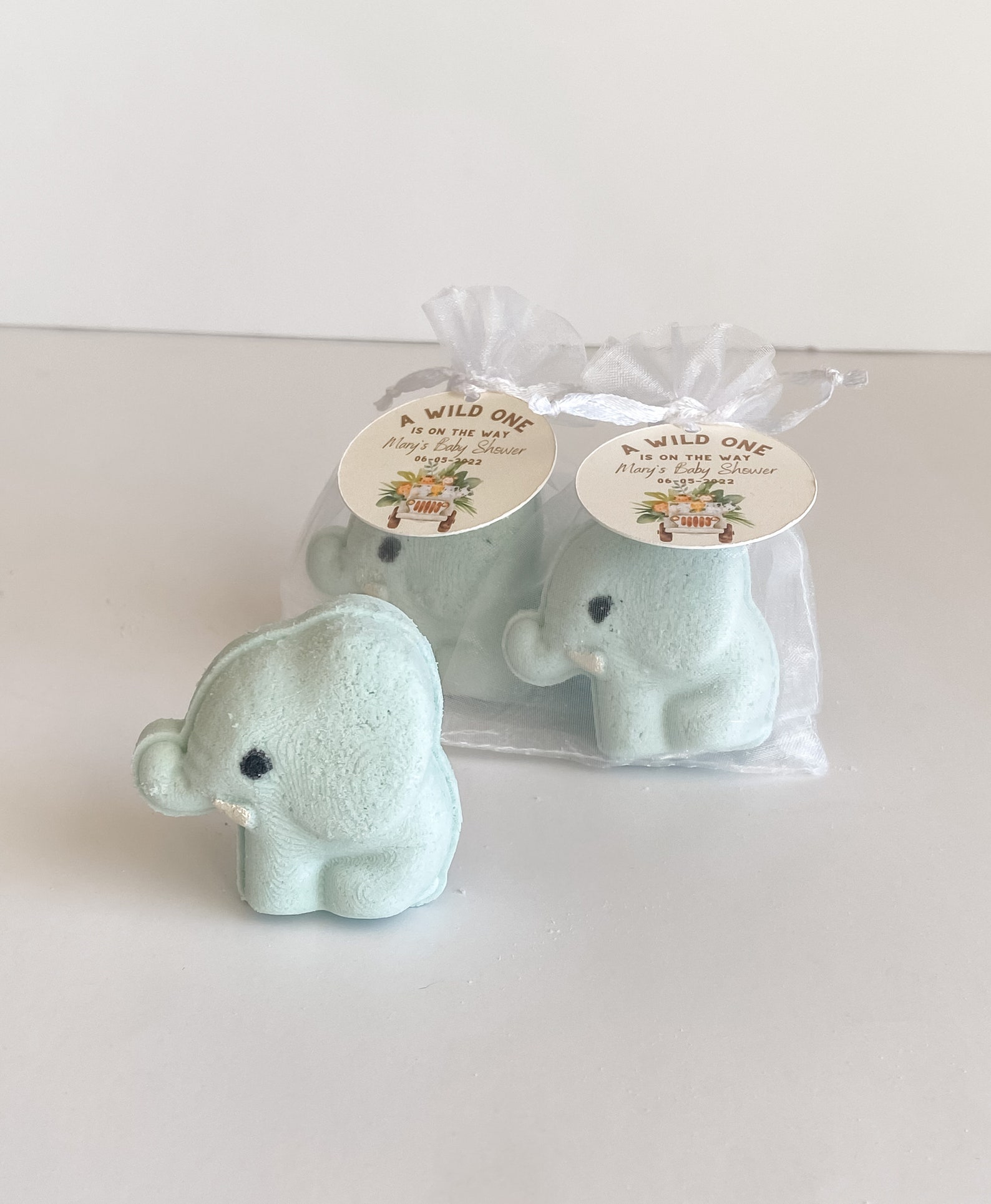 Baby Elephant Bath Bomb Favors Jungle Safari Themed Baby Etsy