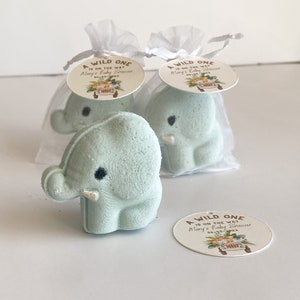 Baby Elephant Bath Bomb Favors, Jungle Safari Themed Baby Shower Favors, Elephant Baby Shower Favors, Top Baby Shower Themes, Elephant Bath