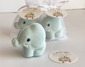 Baby Elephant Bath Bomb Favors, Jungle Safari Themed Baby Shower Favors, Elephant Baby Shower Favors, Top Baby Shower Themes, Elephant Bath