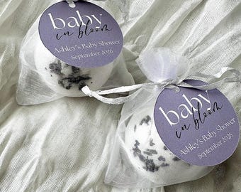 Baby in Bloom Shower Favors - Floral Bath Bomb Favors - Lavender Garden Baby Shower Party Favors