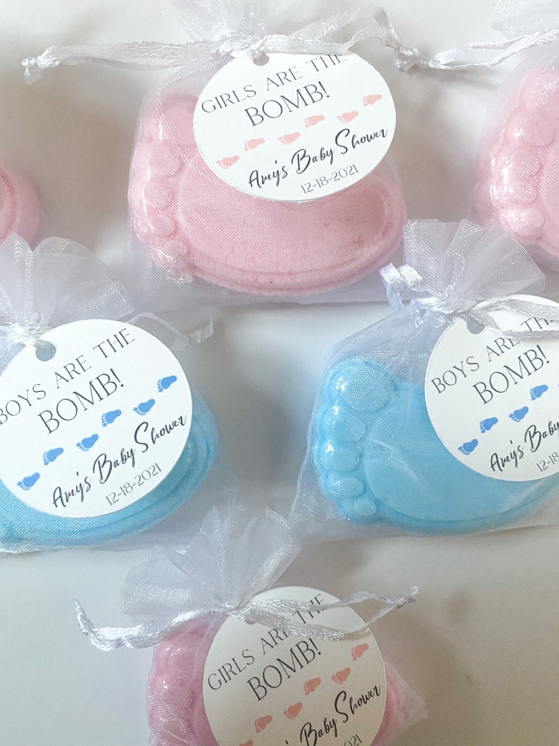 Baby Shower Foot Bath Bomb Favors, Pink Baby Shower Favors, Blue Baby Shower Favors, Girls are the Bomb, Boys are the Bomb 画像 5