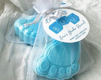 It's a Boy Gender Reveal Favors - Baby Foot Bath Bomb Favors - Cute Gender Reveal Takeaway Gifts