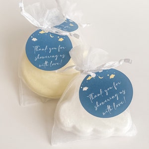 Baby Shower Moon Bath Bomb Favors, Cute Baby Shower Favors, Girls are the Bomb, Boys are the Bomb, In the Clouds, Over the Moon Favors