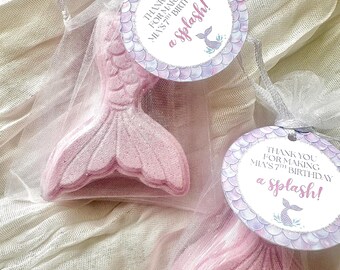 Mermaid Bath Bomb Favors | Under the Sea Party Favors | Mermaid Birthday, Baby Shower, Bridal Shower Bath Bombs