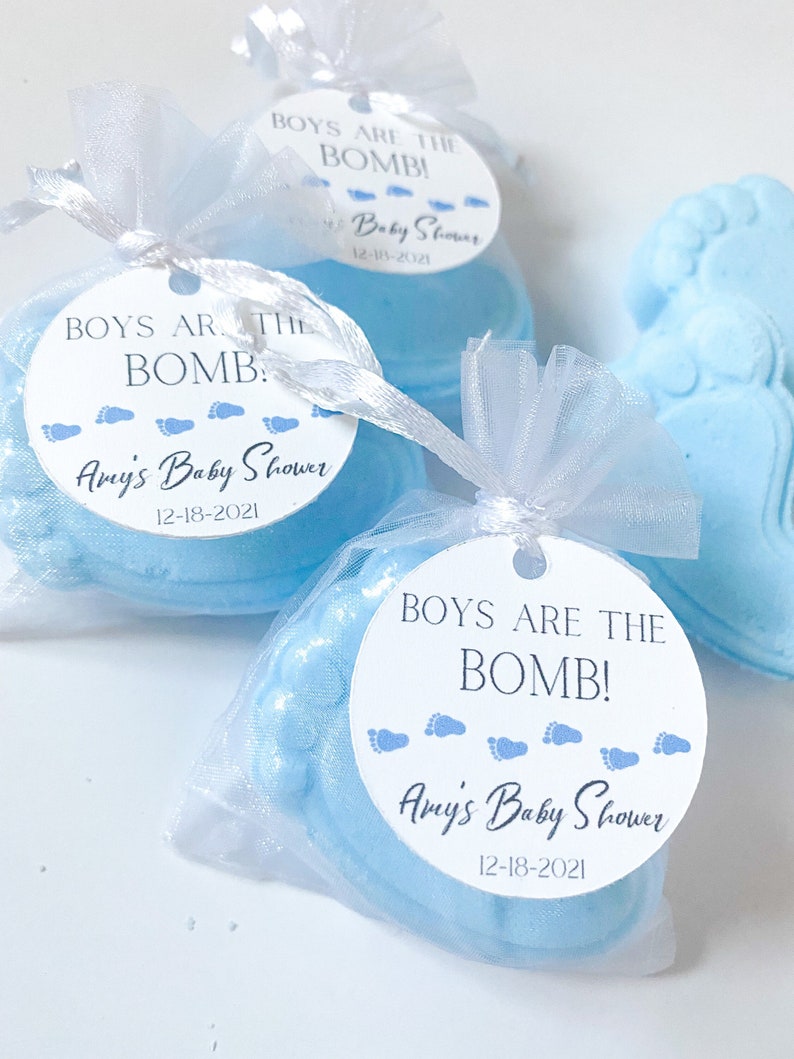 Baby Shower Foot Bath Bomb Favors, Pink Baby Shower Favors, Blue Baby Shower Favors, Girls are the Bomb, Boys are the Bomb 画像 1