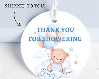 Teddy Bear Baby Shower Favor Tags - Personalized, Printed & Shipped