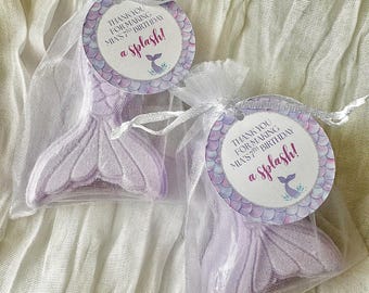 Mermaid Bath Bomb Favors | Under the Sea Party Favors | Mermaid Birthday, Baby Shower, Bridal Shower Bath Bombs
