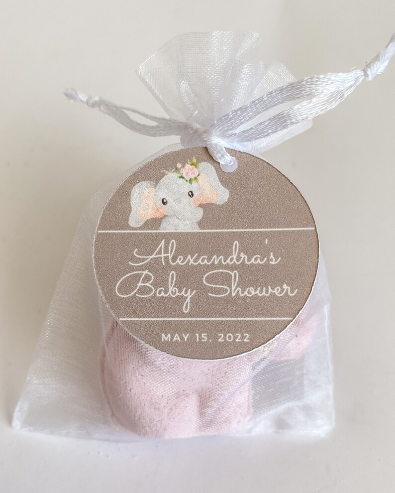Girl Baby Elephant Bath Bomb Favors Jungle Safari Themed Baby Etsy