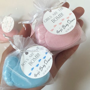 Baby Shower Foot Bath Bomb Favors, Pink Baby Shower Favors, Blue Baby Shower Favors, Girls are the Bomb, Boys are the Bomb 画像 6