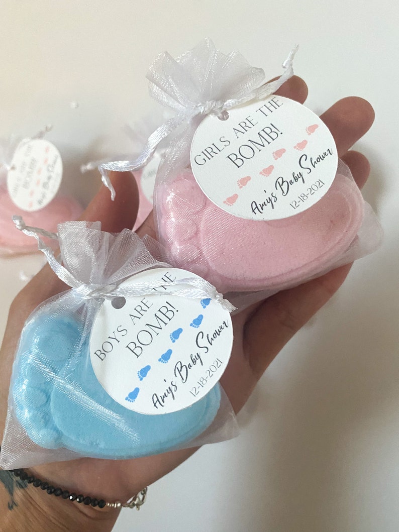 Baby Shower Foot Bath Bomb Favors, Pink Baby Shower Favors, Blue Baby Shower Favors, Girls are the Bomb, Boys are the Bomb 画像 6