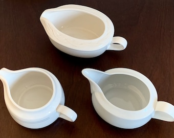 Vintage White Gravy Boat,Gravy Boat Serverware,Gravy Boat with Handle