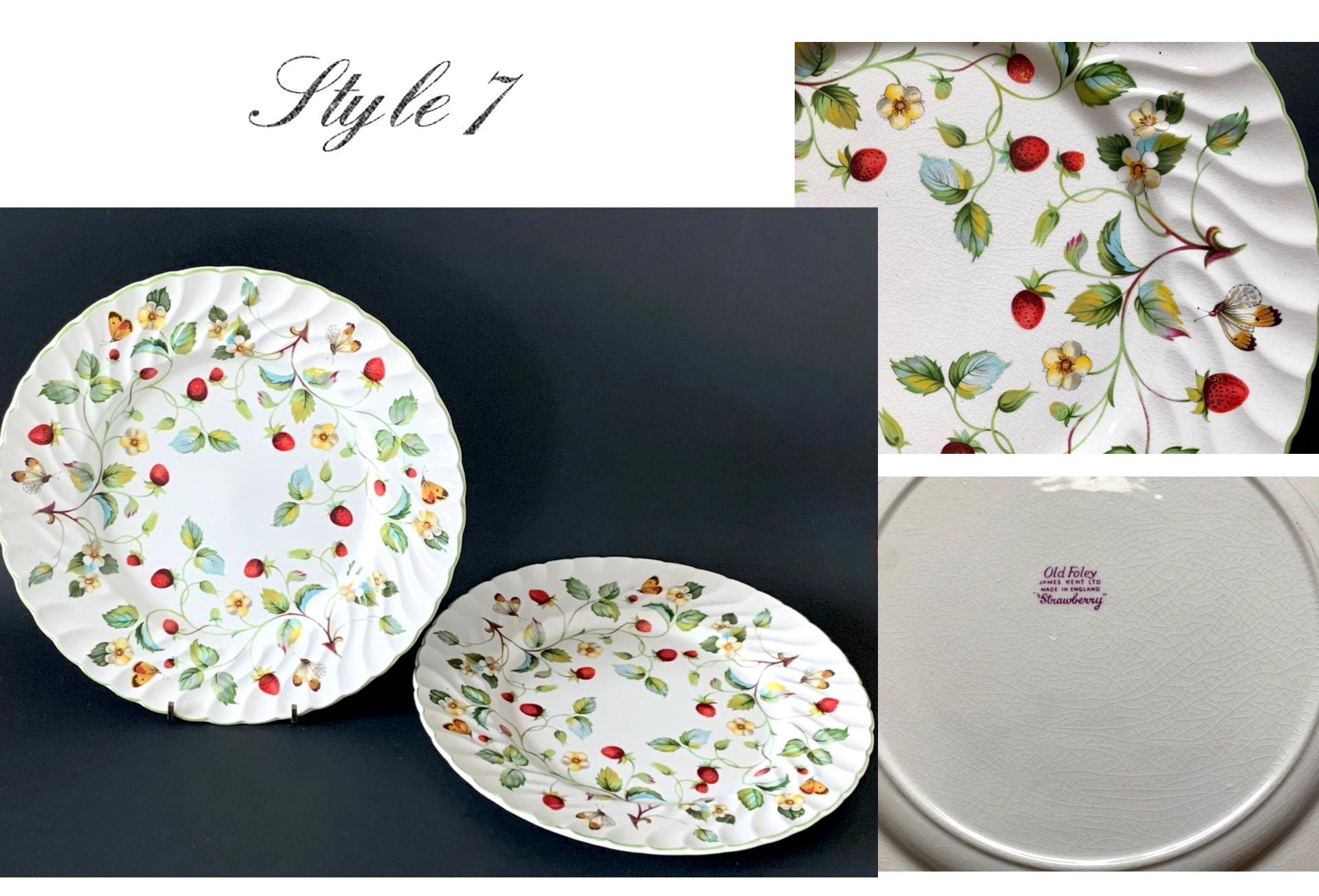 Vintage Staffordshire China James Kent Ltd. Old Foley Strawberry