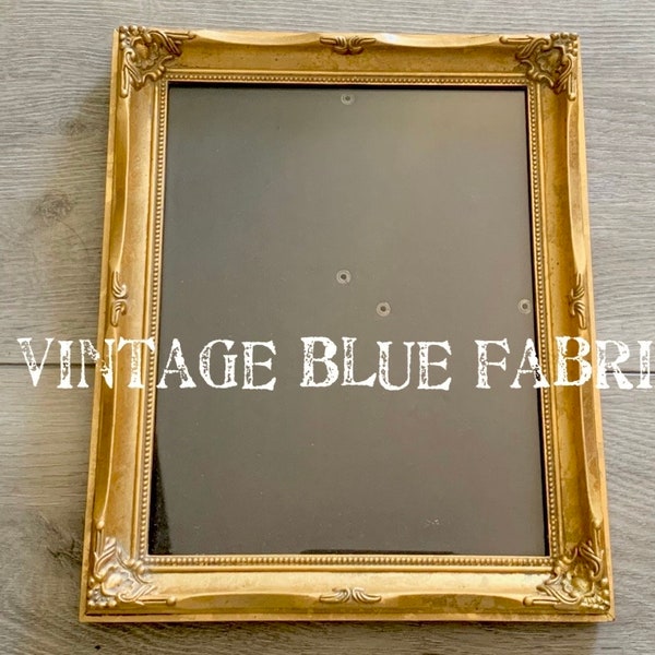 Vintage Baroque Rococo Gold Gilt Ornate Picture Frame, 10”x 12” Gilded Wood Resin Picture Frame