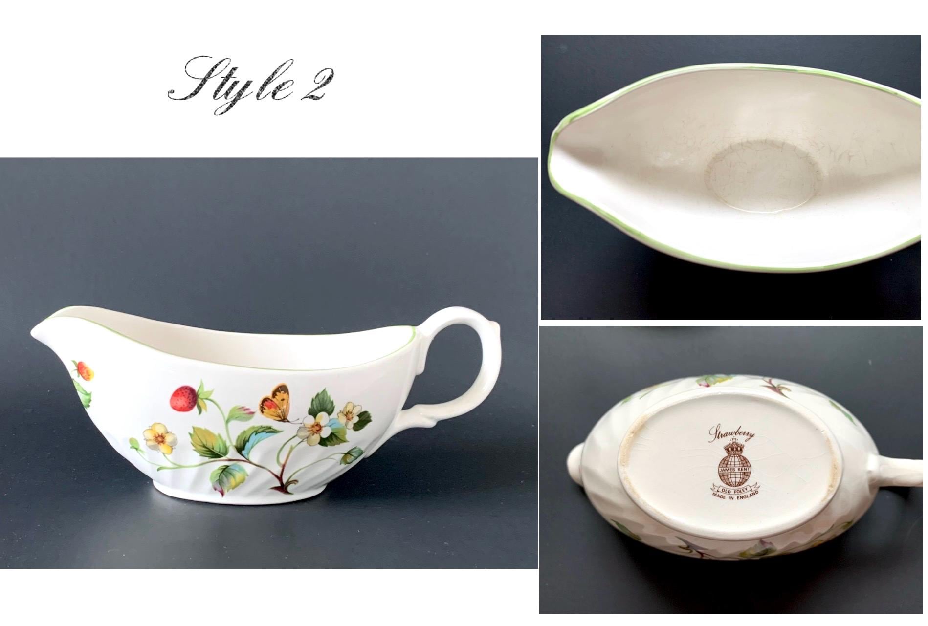 希少❗️美品❗️イギリス製　アンティーク　Staffordshire Vintage Staffordshire China James Kent Ltd. Old Foley Strawberry