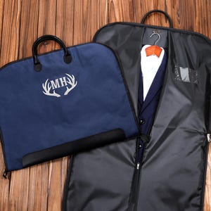 Custom Handle Garment Bag,Gift for Groomsmen,Father of Groom,Oxford Cloth Suit Bag,Monogrammed Suit Bag,Groomsmen Gift Custom Name Suit Bag