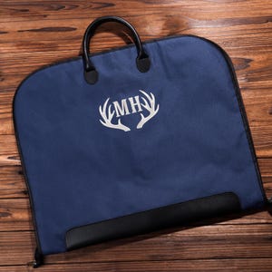 Personalized Waterproof Garment Bag,Monogrammed Suit Bag,Leather Handle Garment Bag,Father of Groom,Groomsmen Gift Custom Name Suit Bag