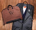 Oxford Cloth Suit Bag,Monogrammed Suit Bag,Leather Handle Garment Bag,Gift for Groomsmen,Father of Groom,Groomsmen Gift Custom Name Suit Bag