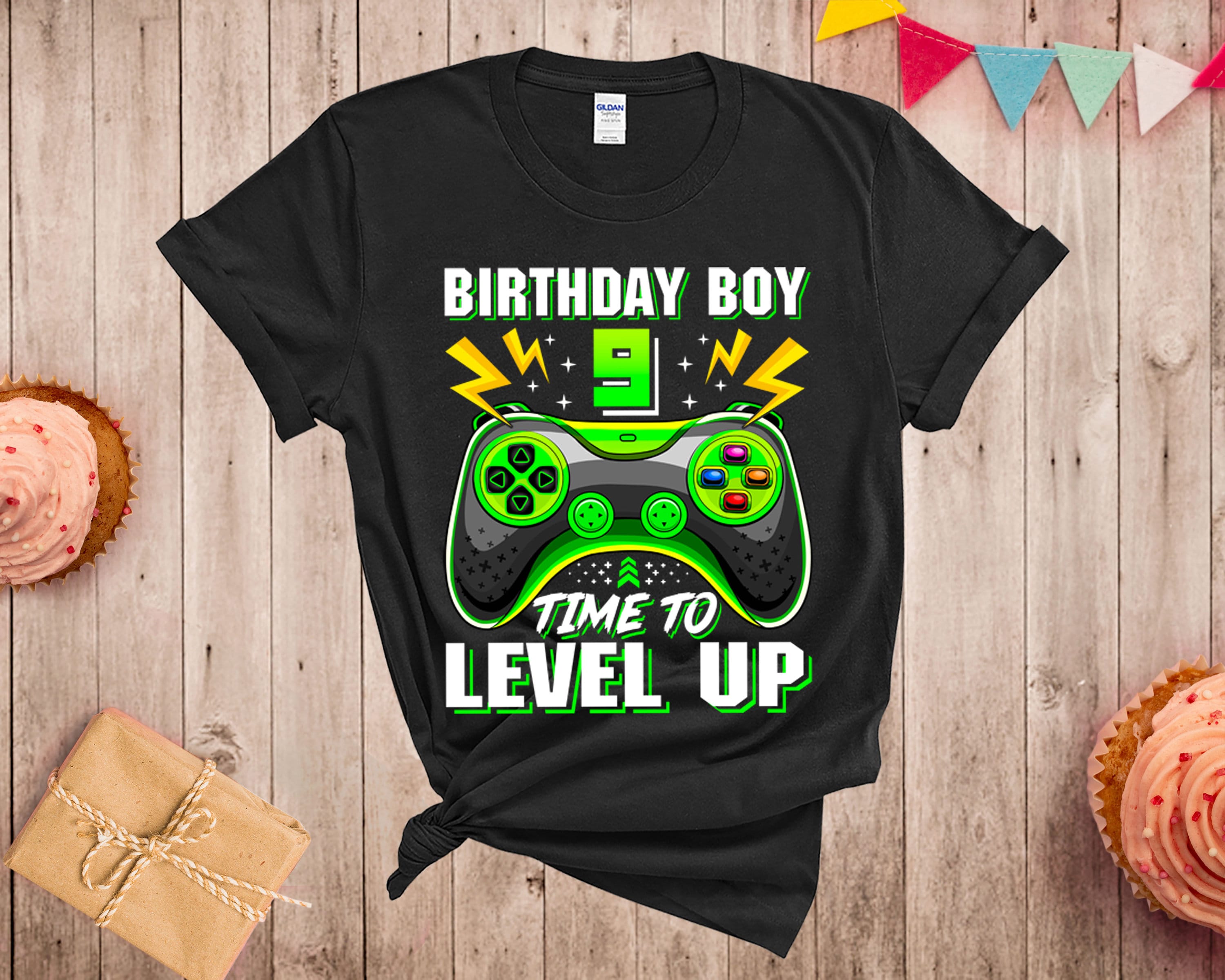 Birthday Boy 9 Time To Level Up Shirt Ninth Birthday Gamer Etsy