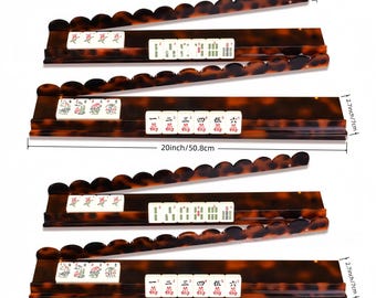 Acrylic Mahjong Racks and Pushers Set, American Mahjong Pushers, Multiple Colors, 17.5inch&20inch,Set of 4