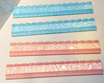 Colorful Mahjong Racks and Pushers Set, Acrylic Shell Mahjong Pushers, 17.5inch,4 Piece Set