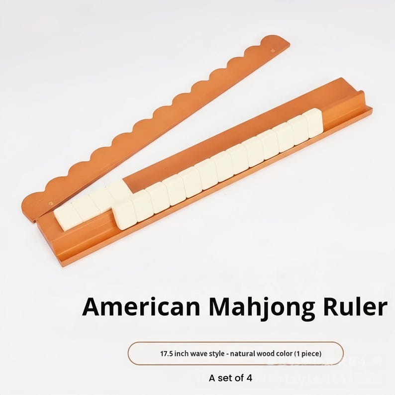 Mahjong Ruler Wooden Mahjong Racks and Pushers Set, American Mahjong Pushers, 17.5 ...