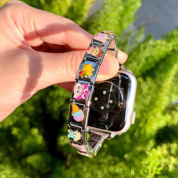 Italian Charm Apple Watch Band: Stainless Steel Personalized  display picture 3