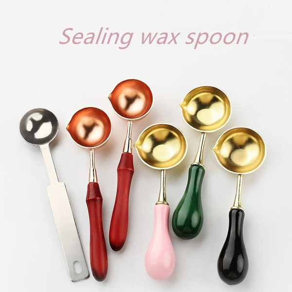 Wax Spoon,Handle Wax Spoon,Invitation Wax Stamp,Wax Seal Kit,Wax Stamp Tools,Sealing Wax Spoon, Custom Wax Sealing