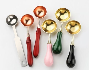 Wax Spoon,Handle Wax Spoon,Invitation Wax Stamp,Wax Seal Kit,Wax Stamp Tools,Sealing Wax Spoon, Custom Wax Sealing