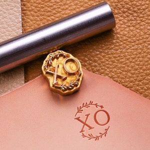 Custom Leather Brass Embossing Stamp With Hammer/Heated Handle/Heat Embosser, Leather Engraving Stamp, Logo Imprint In Leather, Leather Tool