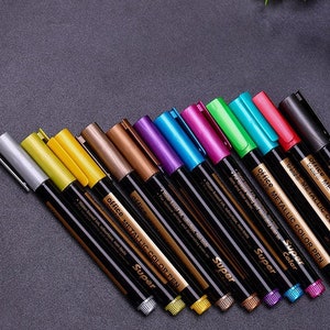 Metallic Marker Pens, Gold Metallic Pen, Sukura Marker Pens, Sealing Wax  Pens, Wax Seals Metallic Pens for Wax Seal Stamp, Wax Stamp Tools 