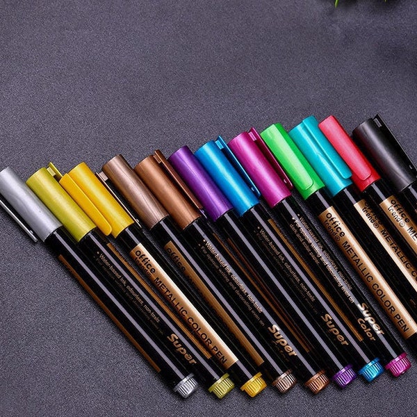 10 colors Metallic Marker Pens for Wax Seal,Wax Seal Stamp,Wax Sealing,Painting Pen for Wax Seal Stamp,Wedding Stamp,Stamp Invitations