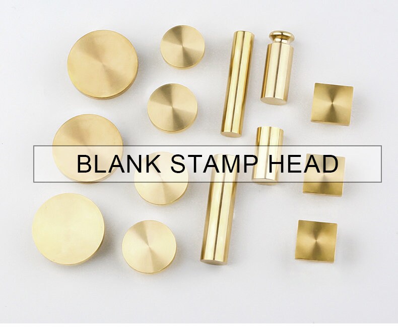 Uxcell Hexagon Blank Wax Seal Stamp, Removable Brass Head without Carving  Wooden Handle Retro 