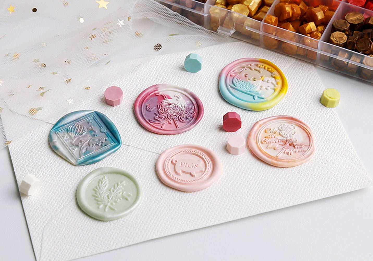 Wax Beads 200/375/600 pcs Box Packed Split LacquerColors for Etsy