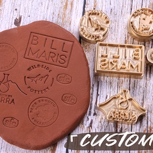 Custom Initial Stamp Pottery, 12mm Thick Brass Clay Stamp For Pottery, Custom Embosser Pottery Stamp For Ceramics, Pottery Tool And Supplies