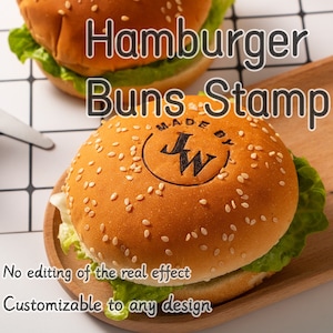 Personalized Hamburger, Steak, Press Tool Stamps,Electric Iron for Food, Custom Restaurant Logo, Stamp,Personalized Burger,Hamburger Bun