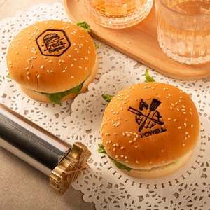 Branding Iron Stamp for Food, Bread, Burger, Cake, Toast, Beef, Steak, Personalized Brass Stamp, Electric Heater, Father's Day Gift