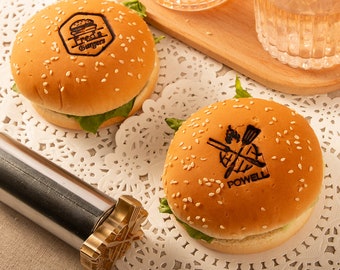 Branding Iron Stamp for Food, Bread, Burger, Cake, Toast, Beef, Steak, Personalized Brass Stamp, Electric Heater, Father's Day Gift