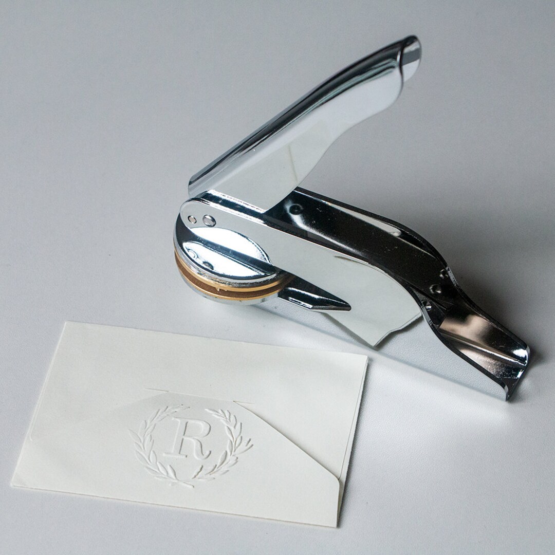 Personalized Embosser Stamp, Custom Embosser Stamp for Wedding, Book