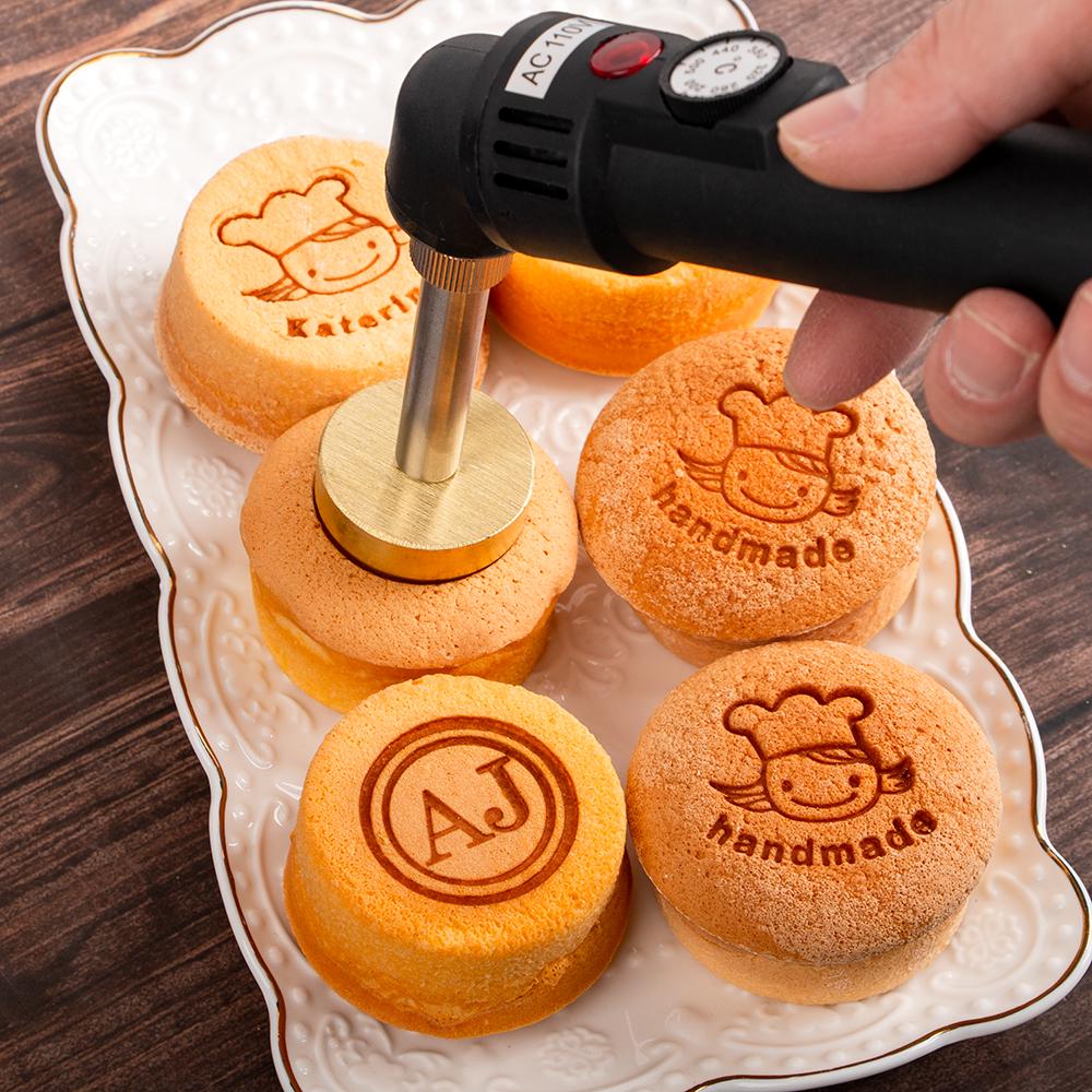 Personalized bread stamp, burger stamp iron, iron logo stamp food, cake stamp iron, custom branding stamp for bread, bread branding iron