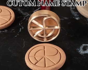 Custom Your Name Pottery Stamps for, Name Clay Stamps, Custom Pottery Stamp with Your Name, Pottery Signature Stamp,Stamp for Clay and Soap