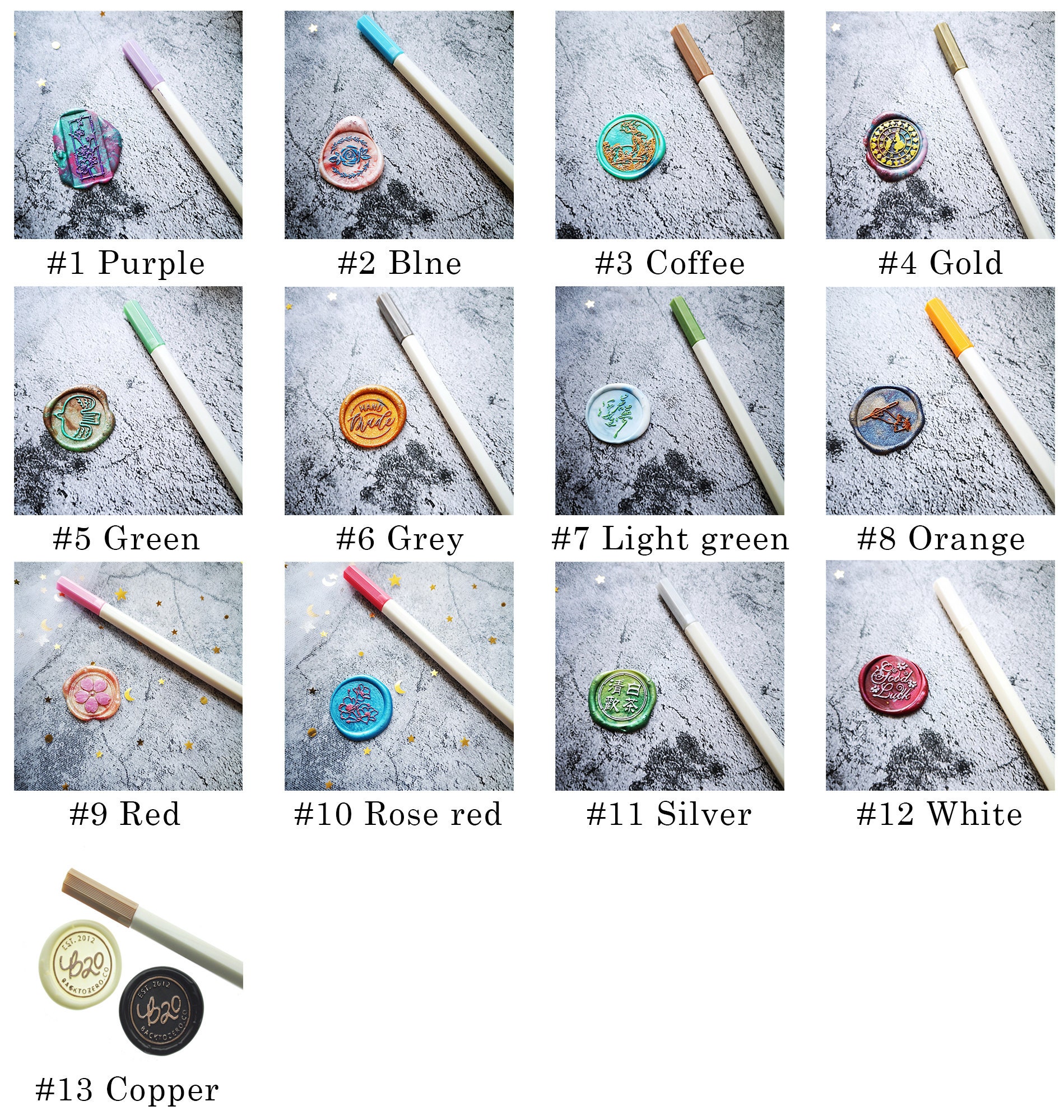 13 colors Wax highlight PensMetallic Marker Pens for Wax Etsy