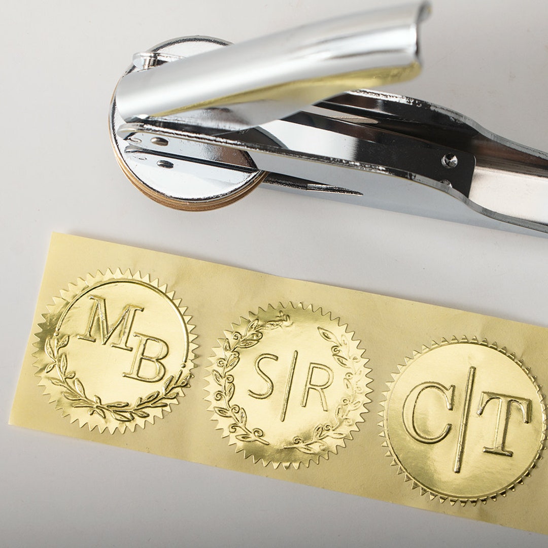 Custom embosser stamp initial embosser stamp personalized book
